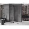 Mexen Velar schuifbare douchecabine 160 x 90 cm, transparant, zwart - 871-160-090-01-70
