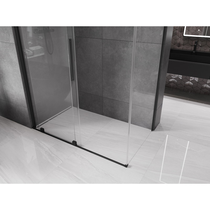 Mexen Velar klizna tuš kabina 160 x 100 cm, prozirna, crna - 871-160-100-01-70