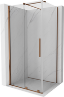 Mexen Velar klizna tuš kabina klizna 110 x 75 cm, prozirna, ružičasto zlato - 871-110-075-01-60