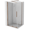 Cabine de douche coulissante Mexen Velar 110 x 100 cm, transparent, or rose - 871-110-100-01-60
