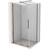 Mexen Velar schuifdouchecabine 110 x 100 cm, transparant, roze goud - 871-110-100-01-60