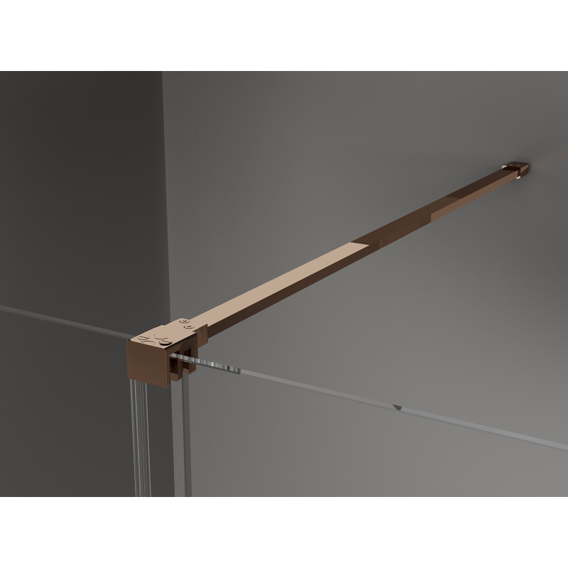 Mexen Velar klizna za tuš s kliznim vratima 120 x 70 cm, prozirno, ružičasto zlato - 871-120-070-01-60