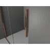 Mexen Velar klizna za tuš s kliznim vratima 120 x 70 cm, prozirno, ružičasto zlato - 871-120-070-01-60