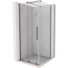 Mexen Velar cabine de douche coulissante 120 x 120 cm, transparent, or rose - 871-120-120-01-60