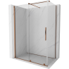 Mexen Velar cabine de douche coulissante 140 x 70 cm, transparent, or rose - 871-140-070-01-60