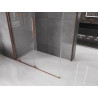Mexen Velar klizna za tuš s kliznim vratima 140 x 75 cm, prozirna, roza zlato - 871-140-075-01-60