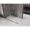 Mexen Velar klizna za tuš s kliznim vratima 140 x 75 cm, prozirna, roza zlato - 871-140-075-01-60