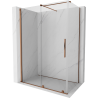 Mexen Velar Duschkabine schiebbar 140 x 80 cm, transparent, Roségold - 871-140-080-01-60