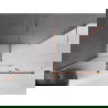 Mexen Velar Duschkabine schiebbar 140 x 80 cm, transparent, Roségold - 871-140-080-01-60