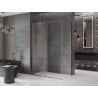 Mexen Velar cabine de douche coulissante 140 x 85 cm, transparent, or rose - 871-140-085-01-60