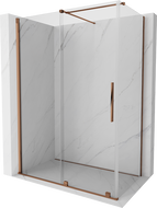 Mexen Velar sliding shower enclosure 150 x 70 cm, transparent, rose gold - 871-150-070-01-60
