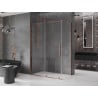 Mexen Velar cabine de douche coulissante 160 x 80 cm, transparent, or rose - 871-160-080-01-60