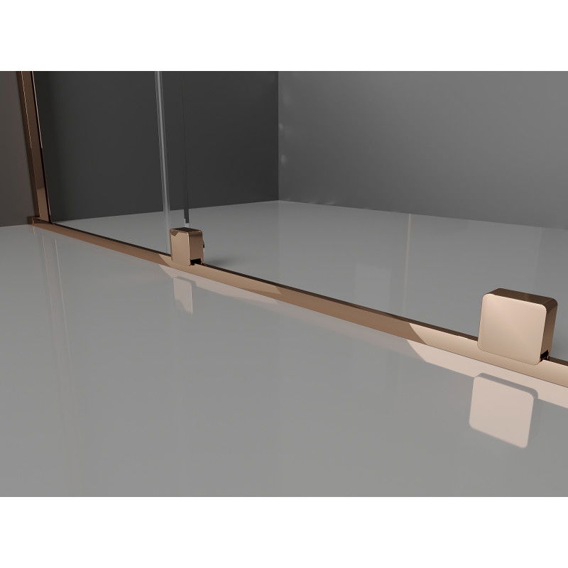 Mexen Velar Sliding Shower Enclosure 160 x 90 cm, Transparent, Rose Gold - 871-160-090-01-60