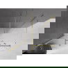 Mexen Velar Schiebetür-Duschkabine 100 x 70 cm, transparent, gebürstetes Gold - 871-100-070-01-55