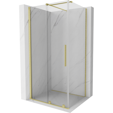 Mexen Velar kabina prysznicowa rozsuwana 100 x 85 cm, transparent, złota szczotkowana - 871-100-085-01-55
