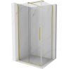 Mexen Velar kabina prysznicowa rozsuwana 100 x 110 cm, transparent, złota szczotkowana - 871-100-110-01-55