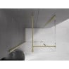 Mexen Velar sliding shower cabin 100 x 120 cm, transparent, brushed gold - 871-100-120-01-55