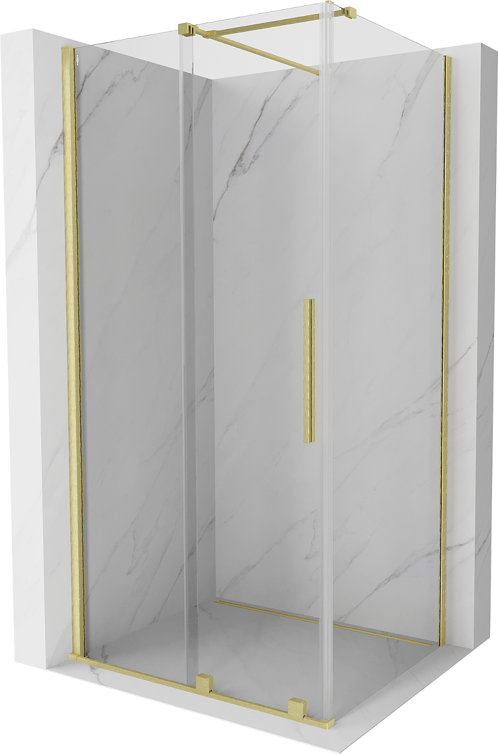 Mexen Velar kabina prysznicowa rozsuwana 110 x 85 cm, transparent, złota szczotkowana - 871-110-085-01-55