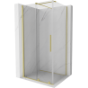 Mexen Velar cabine de douche coulissante 120 x 80 cm, transparent, or brossé - 871-120-080-01-55