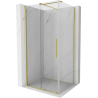 Mexen Velar Duschkabine schiebbar 130 x 100 cm, transparent, gold gebürstet - 871-130-100-01-55