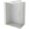 Mexen Velar kabina prysznicowa rozsuwana 140 x 70 cm, transparent, złota szczotkowana - 871-140-070-01-55