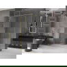 Mexen Velar verschiebbare Duschkabine 140 x 70 cm, transparent, gebürstetes Gold - 871-140-070-01-55