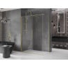 Mexen Velar cabine de douche coulissante 140 x 75 cm, transparent, or brossé - 871-140-075-01-55
