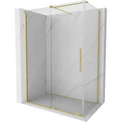 Mexen Velar kabina prysznicowa rozsuwana 150 x 85 cm, transparent, złota szczotkowana - 871-150-085-01-55