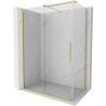 Mexen Velar sliding shower cabin 150 x 90 cm, transparent, brushed gold - 871-150-090-01-55