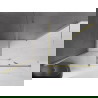 Mexen Velar drsna tuš kabina 160 x 90 cm, prozorna, zlata krtačena - 871-160-090-01-55