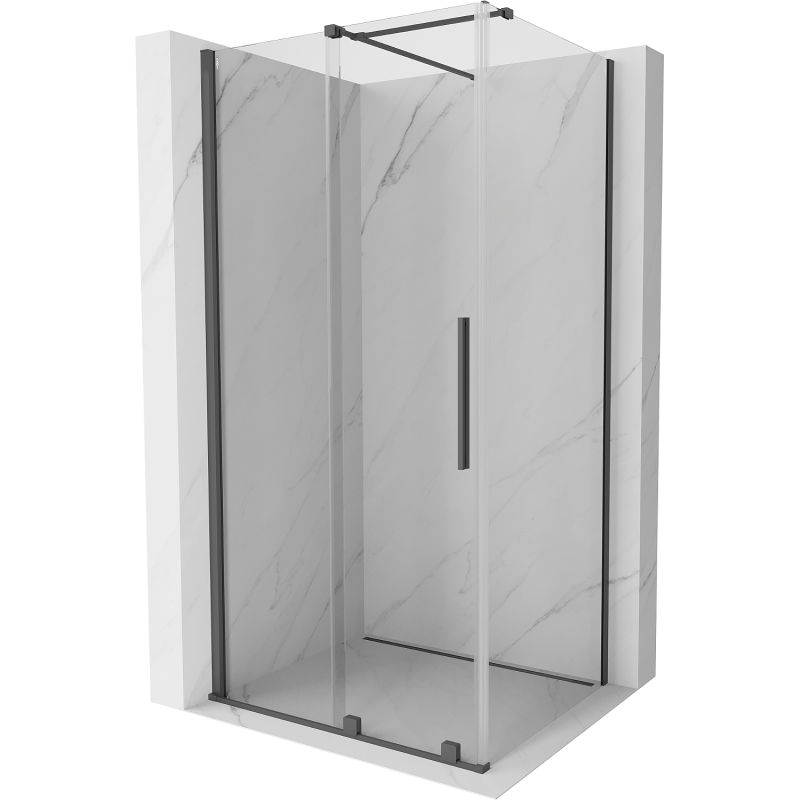 Mexen Velar kabina prysznicowa rozsuwana 90 x 70 cm, transparent, gun gray szczotkowany - 871-090-070-01-66