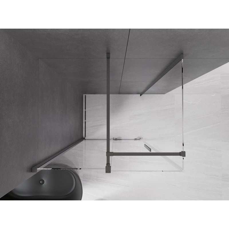 Mexen Velar kabina prysznicowa rozsuwana 90 x 85 cm, transparent, gun gray szczotkowany - 871-090-085-01-66