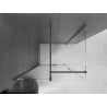 Mexen Velar Duschkabine zum Schieben 100 x 80 cm, transparent, gebürstet gun gray - 871-100-080-01-66