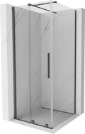 Mexen Velar cabine de duche de correr 90 x 90 cm, transparente, cinza escovado - 871-090-090-01-66