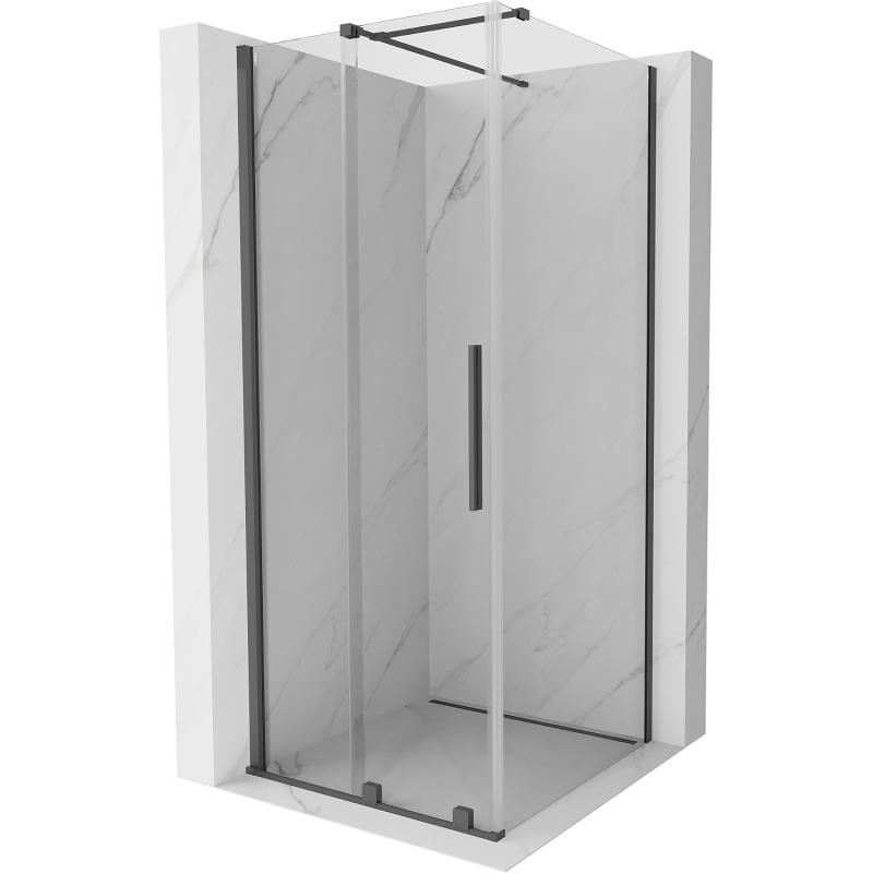 Mexen Velar kabina prysznicowa rozsuwana 110 x 110 cm, transparent, gun gray szczotkowany - 871-110-110-01-66