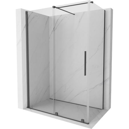 Mexen Velar kabina prysznicowa rozsuwana 140 x 70 cm, transparent, gun gray szczotkowany - 871-140-070-01-66