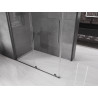 Mexen Velar klizna kabina na pomična vrata 140 x 75 cm, prozirna, gun gray četkana - 871-140-075-01-66