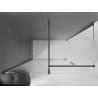 Mexen Velar klizna kabina na pomična vrata 140 x 75 cm, prozirna, gun gray četkana - 871-140-075-01-66