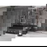 Mexen Velar Duschkabine Schiebetür 140 x 80 cm, transparent, gebürstetes Gun Gray - 871-140-080-01-66