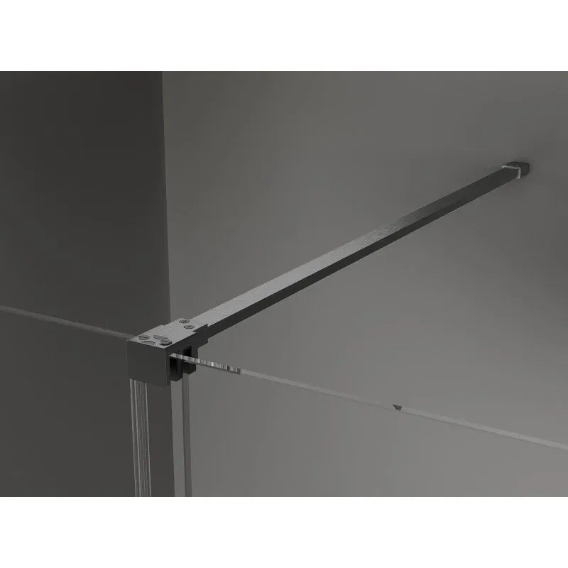Mexen Velar Duschkabine, Schiebetür 150 x 75 cm, transparent, gebürstetes Gun Gray - 871-150-075-01-66
