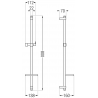 Mexen DQ Duschstange mit Seifenschale 80 cm, weiß - 79381-20