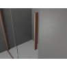 Mexen Velar sliding shower enclosure 90 x 80 cm, transparent, brushed copper - 871-090-080-01-65