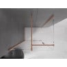 Mexen Velar cabine de douche coulissante 100 x 110 cm, transparent, cuivre brossé - 871-100-110-01-65