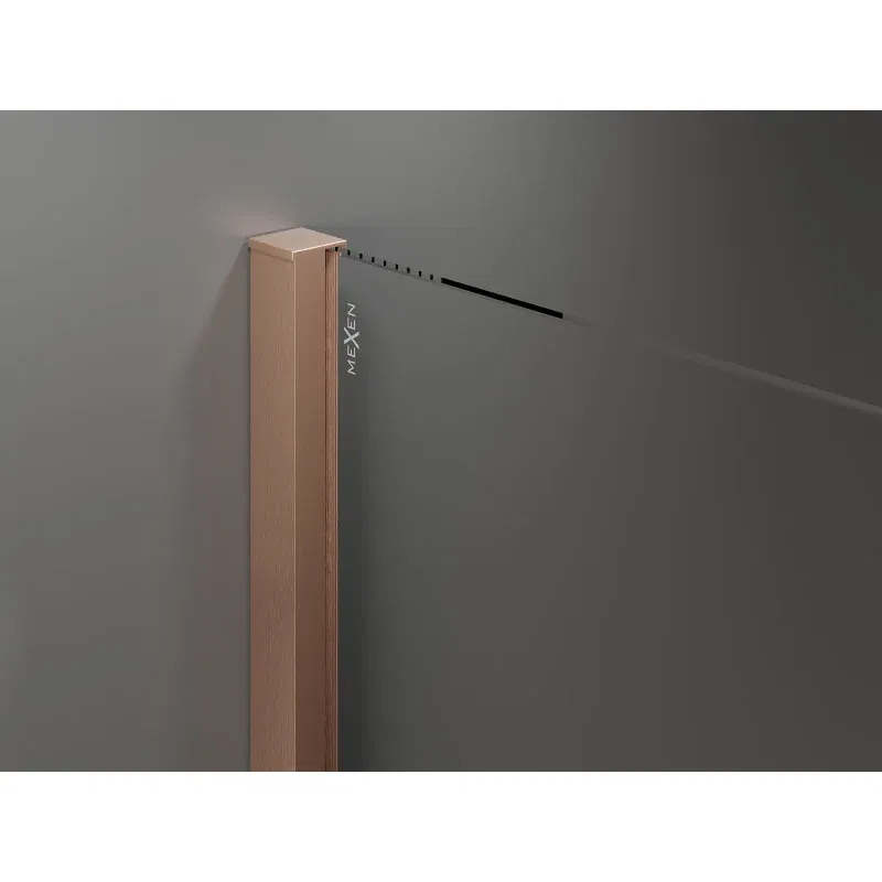 Mexen Velar cabine de douche coulissante 110 x 100 cm, transparent, cuivre brossé - 871-110-100-01-65