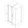 Mexen Velar Schiebeduschkabine 120 x 80 cm, transparent, gebürstetes Kupfer - 871-120-080-01-65