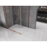 Mexen Velar klizna tuš kabina na razvlačenje 120 x 85 cm, prozirna, brušeni bakar - 871-120-085-01-65