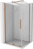 Mexen Velar Schiebeduschkabine 120 x 90 cm, transparent, gebürstetes Kupfer - 871-120-090-01-65