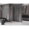Mexen Velar klizna tuš kabina 120 x 90 cm, prozirna, brušena mjed - 871-120-090-01-65