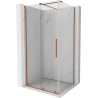 Mexen Velar sliding shower enclosure 120 x 100 cm, transparent, brushed copper - 871-120-100-01-65