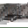 Mexen Velar Duschkabine schiebbar 140 x 90 cm, transparent, gebürstetes Kupfer - 871-140-090-01-65